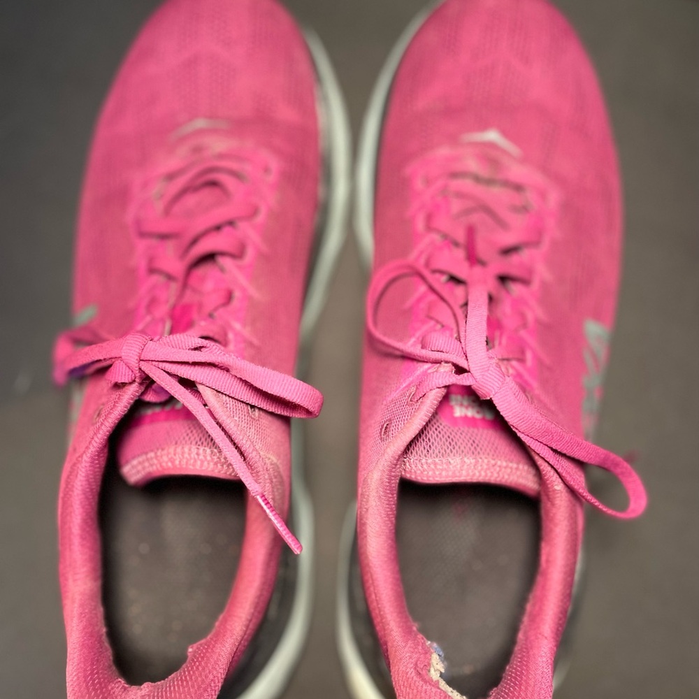 Hoka Pink and Gray Athletic Shoes - Picture 4 of 8